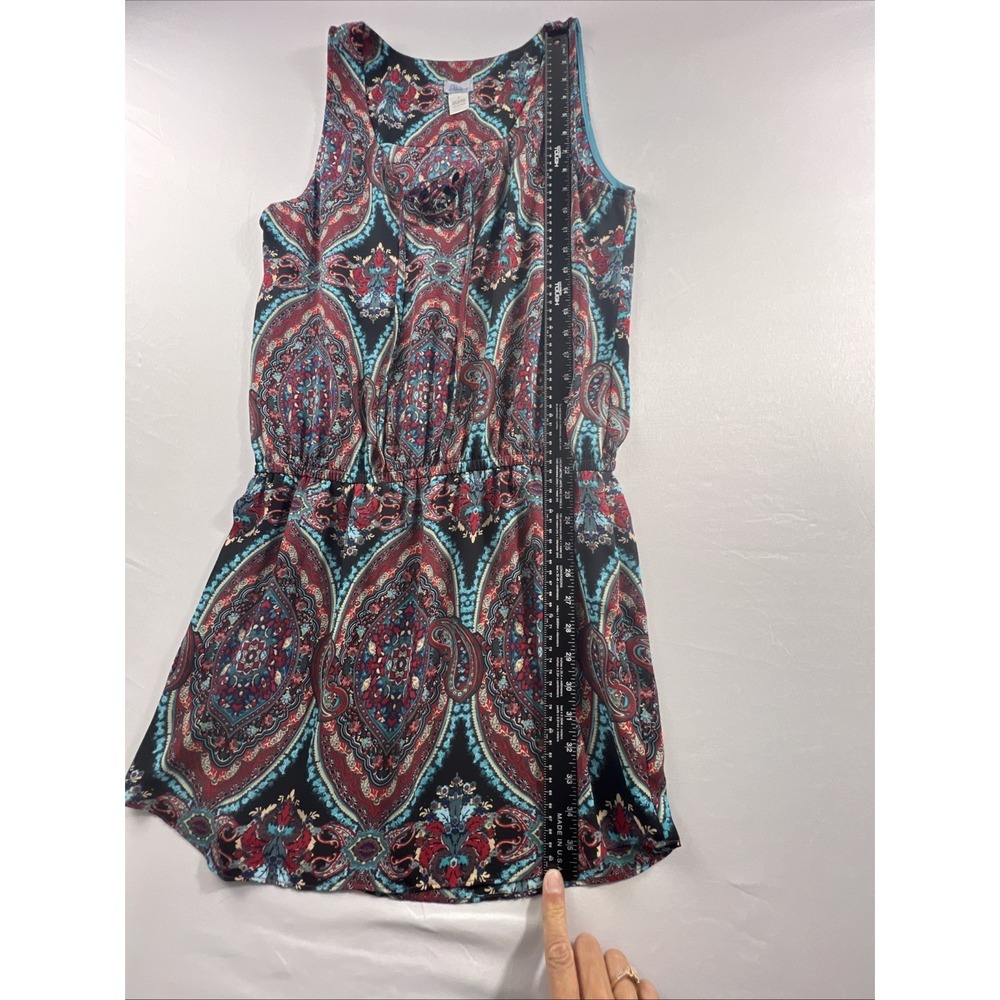 Abbeline Women's Sleeveless Dress Large Paisley Print Elastic Waist Boho - Picture 5 of 10